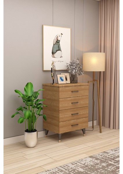 Asra Trend %100 Mdflam 4 Çekmeceli Şifonyer 65CM