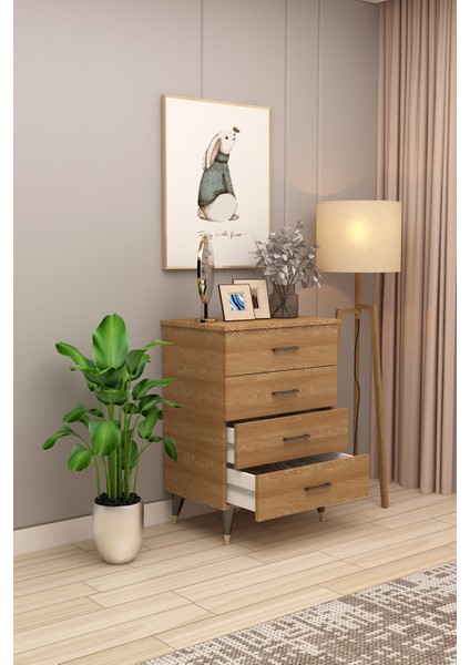Asra Trend %100 Mdflam 4 Çekmeceli Şifonyer 65CM fiyatları