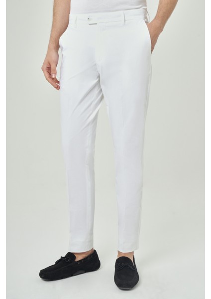 Beyaz Pamuk 4 Cepli Spor Erkek Pantolon PNS23Y23109_D01 fiyatları