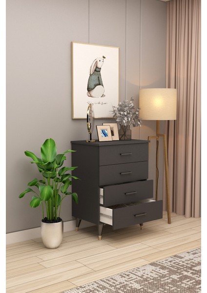 Asra Trend %100 Mdflam 4 Çekmeceli Şifonyer 65CM fiyatları