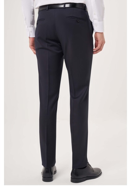 Lacivert Yün Dokuma Klasik Erkek Pantolon PPNK23YNOS001_D39 fiyatları
