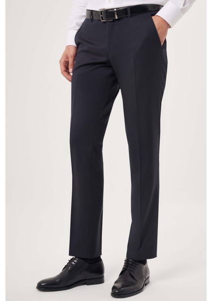 Lacivert Yün Dokuma Klasik Erkek Pantolon PPNK23YNOS001_D39 fırsatları