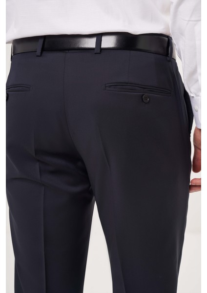 Lacivert Yün Dokuma Klasik Erkek Pantolon PPNK23YNOS001_D39 indirimleri