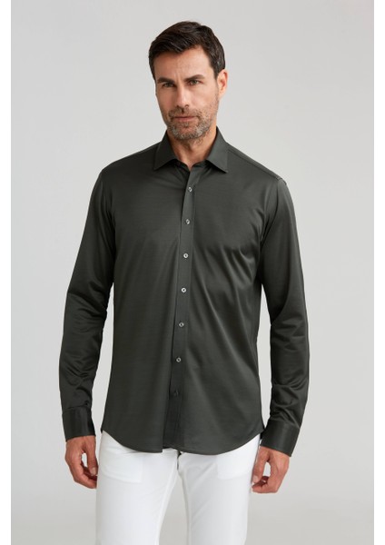 Platinium Regular Fit Haki Gömlek PLTG019_49 fırsatları