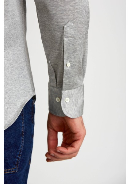 Platinium Regular Fit Gri Gömlek PLTG023_D55 modelleri