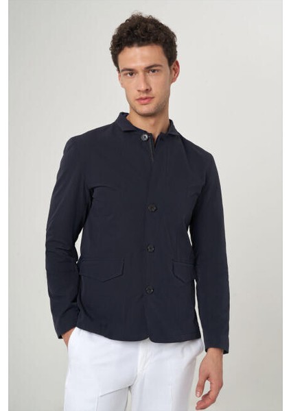 Lacivert Erkek Düğmeli Ceket Mont MN23Y23100_D39 modelleri