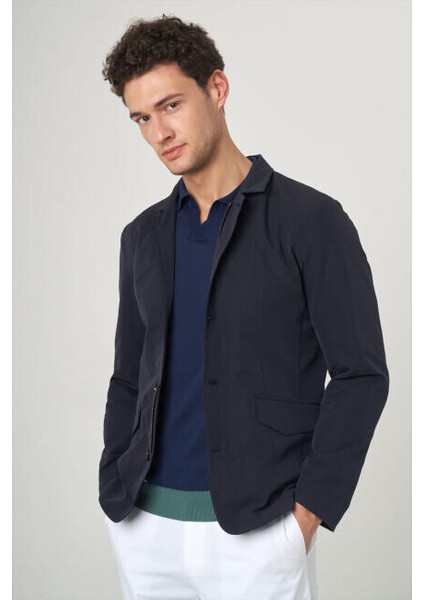 Lacivert Erkek Düğmeli Ceket Mont MN23Y23100_D39 fırsatları