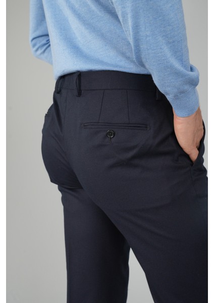 Lacivert Yün Flanel Regular Fit Klasik Erkek Pantolon PPNK23K23201_D39 fırsatları