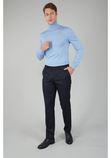Lacivert Yün Flanel Regular Fit Klasik Erkek Pantolon PPNK23K23201_D39 indirimleri