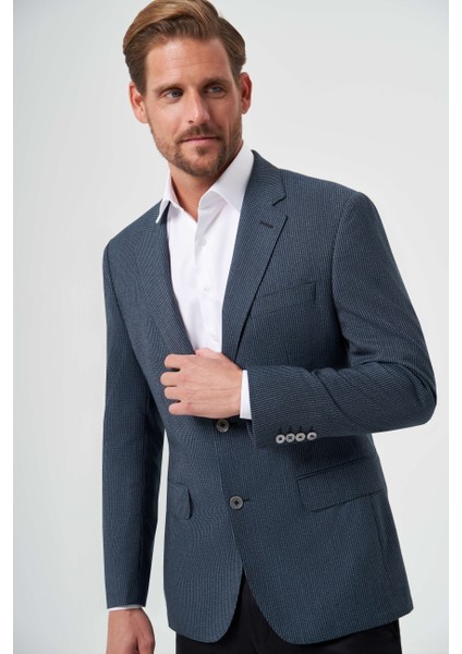 Regular Fit Mono Yaka 6 Drop Çift Yırtmaçlı Antrasit Erkek Yün Ceket PCK23Y23102_D58 indirimleri