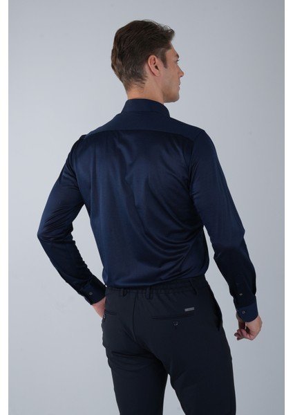 Platinium Regular Fit Koyu Lacivert Gömlek PLTG026_40 fiyatları