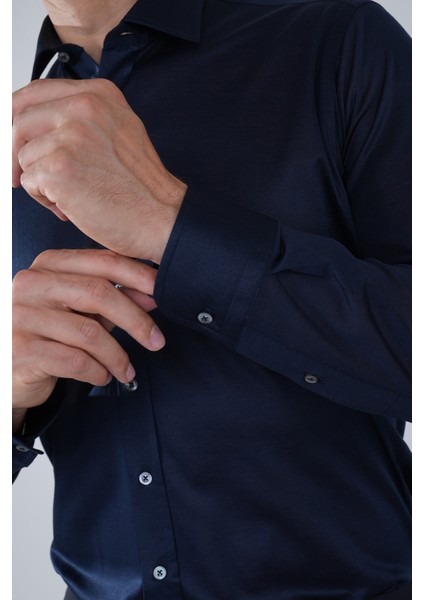 Platinium Regular Fit Koyu Lacivert Gömlek PLTG026_40 fırsatları