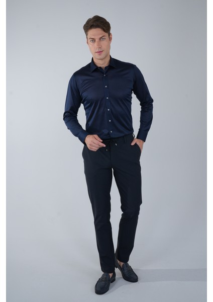Platinium Regular Fit Koyu Lacivert Gömlek PLTG026_40 indirimleri