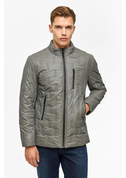 Gri Slim Kapitone Mont modelleri