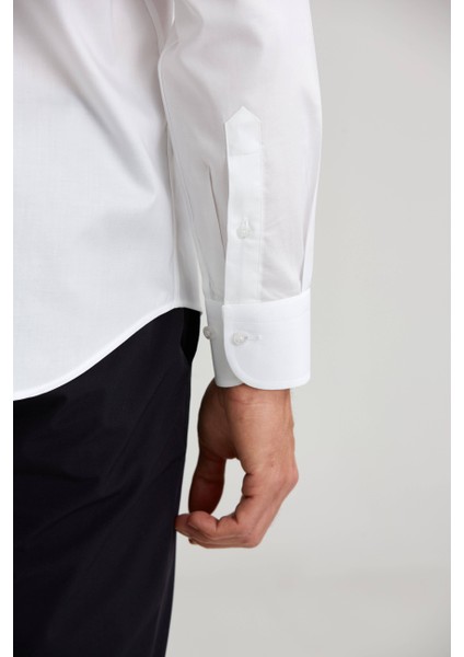 Erkek Regular Fit Pamuk Cepsiz Beyaz Gömlek GMKLS1KD224004_D01 modelleri