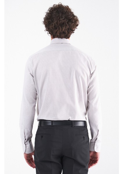 Erkek Kahve Pamuk Regular Fit Klasik Gömlek GM21K212083_K11 fiyatları