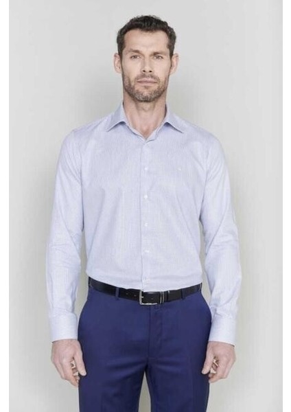 Erkek Lacivert Pamuk Regular Fit Klasik Gömlek GM21K212083_K39 fırsatları