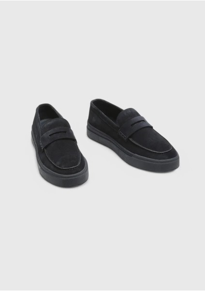 Lacivert Süet Casual Loafer modelleri