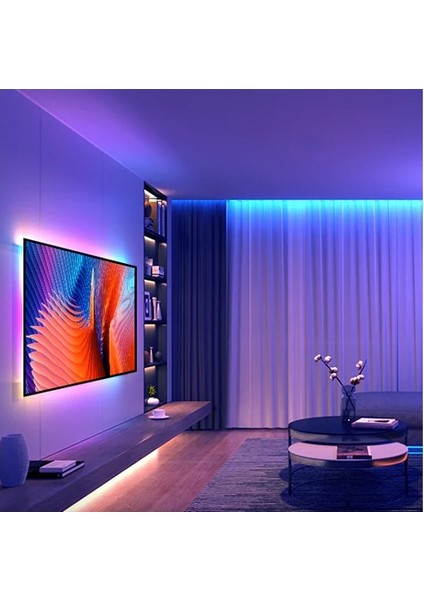 Şerit LED 5 Metre Animasyonlu Tak Çalıştır Kumandalı Trafolu Rgb Şerit Işık Ambiyans indirimleri