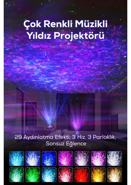 Dinazor Yumurtası Tasarımlı Bluetooth Hoparlörlü Yıldız Projektör indirimleri