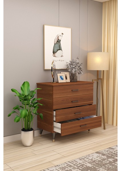 Asra Trend %100 Mdflam 4 Çekmeceli Şifonyer 90CM fiyatları