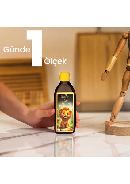 Kids Fish Oil | Çocuk Özel | Yüksek Balık Yağı: 1800, Omega 3:1206MG, EPA:180MG, DHA:900MG | 150ML indirimleri