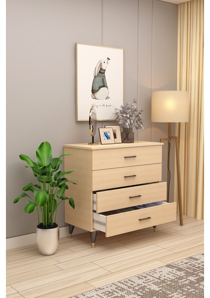 Asra Trend %100 Mdflam 4 Çekmeceli Şifonyer 90CM fiyatları