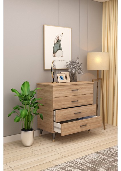 Asra Trend %100 Mdflam 4 Çekmeceli Şifonyer 90CM fiyatları