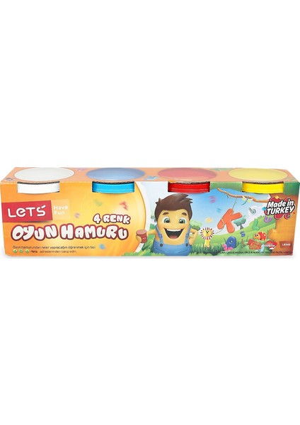 Lets Oyun Hamuru 4 Renk 460 GR