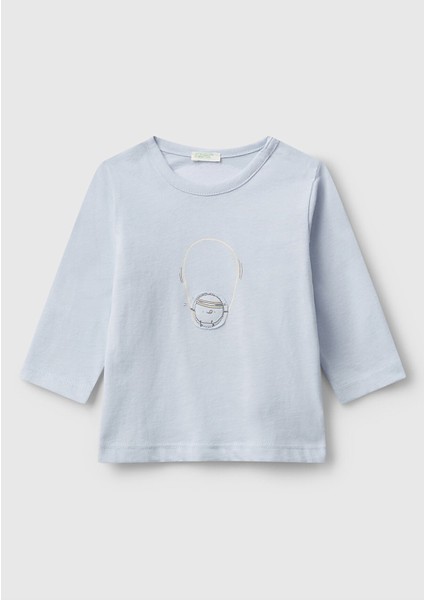 Yenidoğan Mavi Uzun Tshırt 3ATNA106K-25K-003