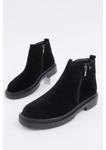 Astra Hakiki Deri Çift Fermuarlı Erkek Casual Kışlık Bot