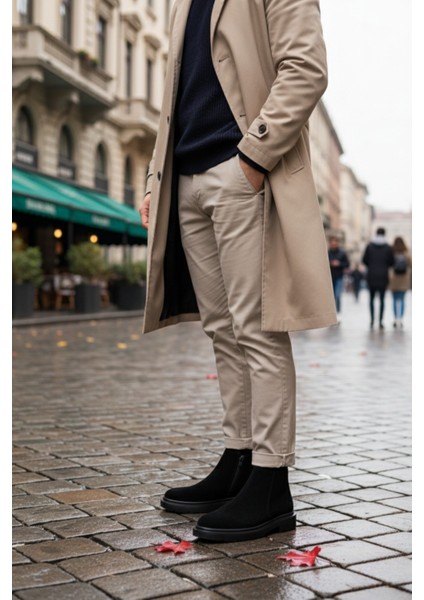 Astra Hakiki Deri Çift Fermuarlı Erkek Casual Kışlık Bot