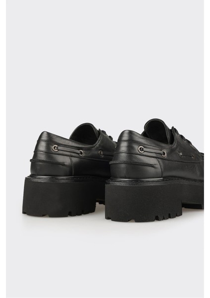 Siyah Deri Kadın Günlük Ayakkabı indirimleri