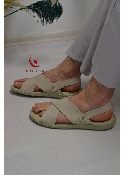 Erkek Çapraz Model Yumuşak Taban Sandalet&terlik Hac, Umre ve Günlük Kullanıma Uygun indirimleri