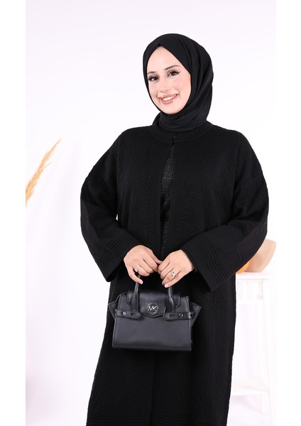 Kabartma Desen Hırka 9085 Siyah fırsatları