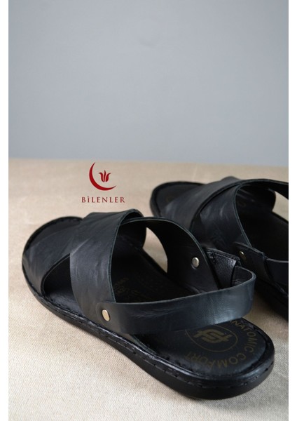 Erkek Çapraz Model Yumuşak Taban Sandalet&terlik Hac, Umre ve Günlük Kullanıma Uygun