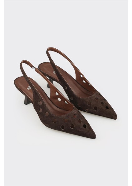 Kahve Deri Kadın Topuklu Ayakkabı fiyatları