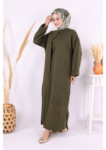 Kabartma Desen Hırka 9085 Haki fiyatları