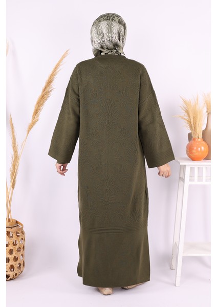 Kabartma Desen Hırka 9085 Haki modelleri