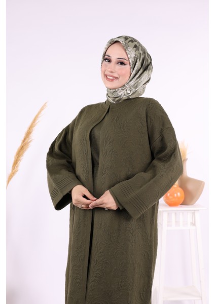 Kabartma Desen Hırka 9085 Haki fırsatları