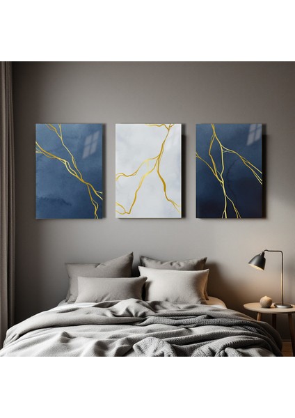 :temperli Cam Üçlü Set Tablo, Tablo, Üçlü Tablo, Uv Baskı, Cam Tablo, 3’lü Set, CUT002