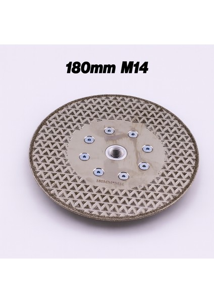 180 mm M14 Çift Taraflı Flanşlı Elektrolize Elmas Kesme Taşlama Testere Turbo Disk Mermer Kesim fırsatları