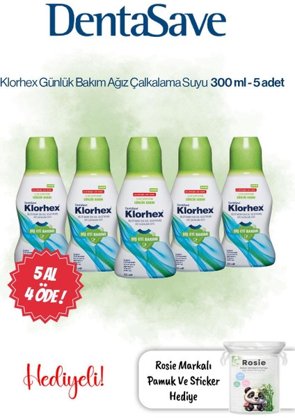 Klorhex 5 Al 4 Öde Günlük Bakım Ağız Çalkalama Suyu 300 ml ve Rosie
