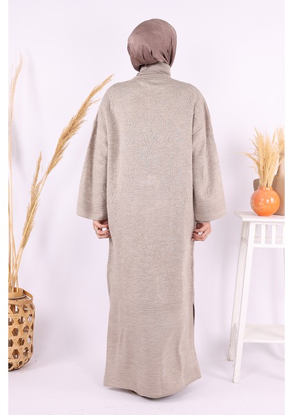 Kabartma Desen Hırka 9085 Vizon modelleri