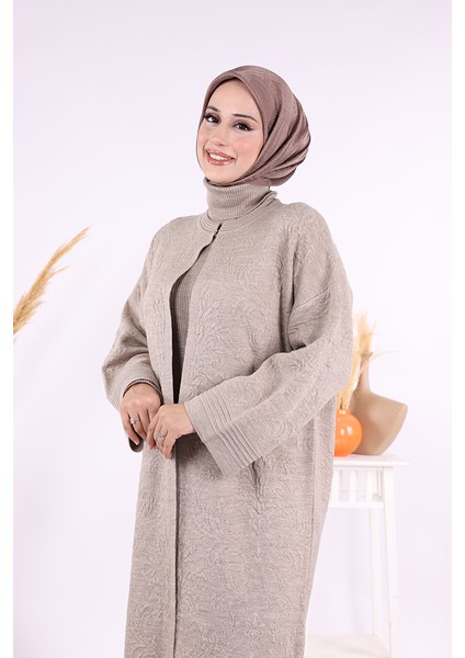 Kabartma Desen Hırka 9085 Vizon fırsatları