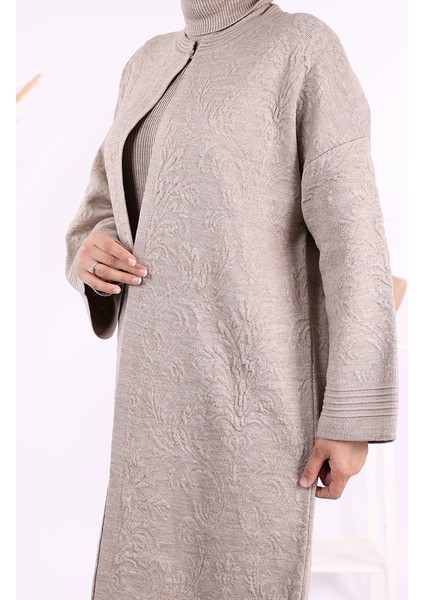 Kabartma Desen Hırka 9085 Vizon indirimleri