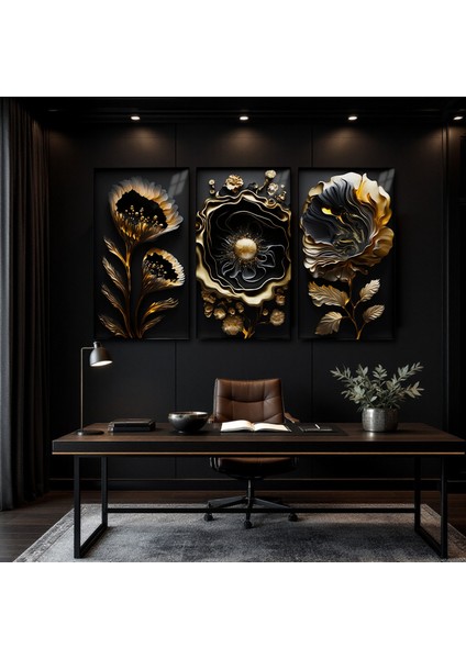 :temperli Cam Üçlü Set Tablo, Tablo, Üçlü Tablo, Uv Baskı, Cam Tablo, 3’lü Set, CUT001