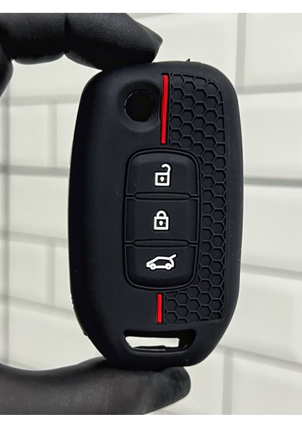 Renault Clio 5 Megane 4 Captur Kadjar Symbol Taliant Express Petek Desenli Silikon Anahtar Kılıfı modelleri