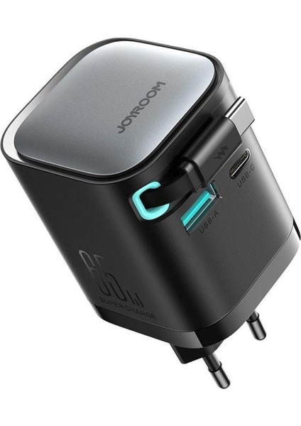 Joyroom JR-TCL02 Gan 65W Geri Çekilebilir Kablolu 2 Portlu Şarj Cihazı fiyatları