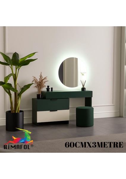 Mat Yeşil Dolap Kaplama Folyosu Kendinden Yapışkanlı 60CMX3METRE fiyatları